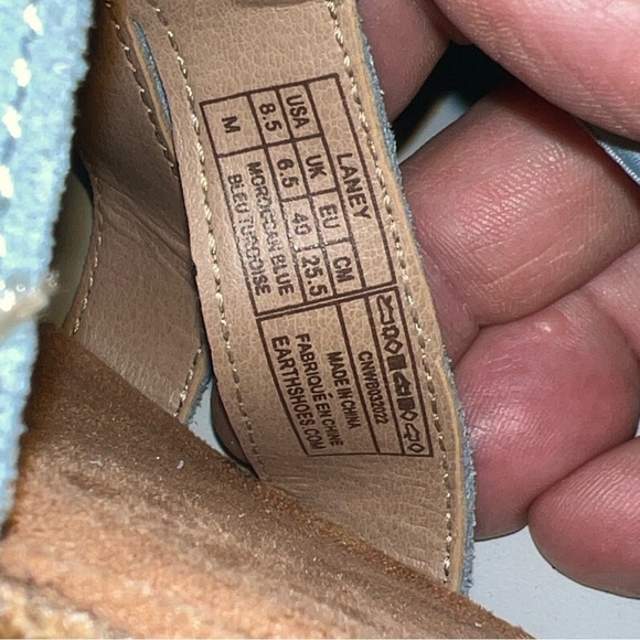 Earth Origins Leather Sling-Back Sandals Laney Moroccan Blue size 8.5M - Picture 11 of 11